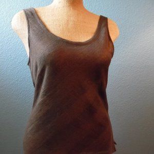 Umberto Ginocchietti brown linen tank top